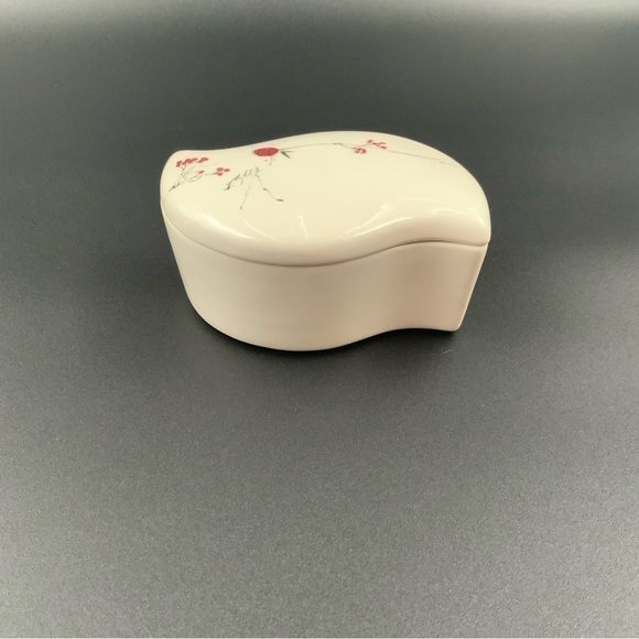 Signed Barbara Baatz USA Pottery Blossom Art Trinket Box Minimalist MCM - Picture 5 of 7